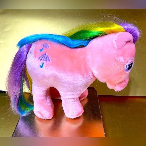 MY LITTLE PONY G1 VTG 1984 ORIGINAL HASBRO SOFTIES PARASOL RAINBOW PONY PLUSH - Picture 6 of 13